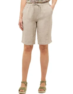 Bermuda beige 100% lin