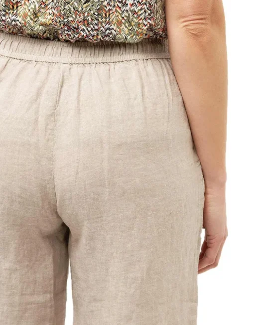 Bermuda beige 100% lin