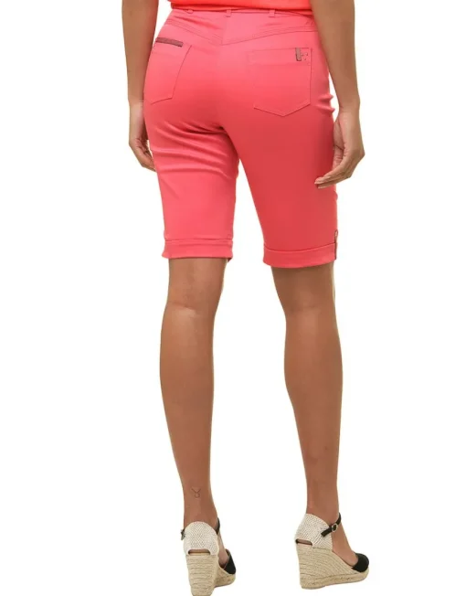 Bermuda coton corail