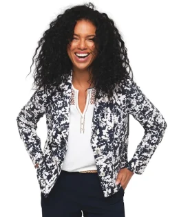Blazer imprimé marine