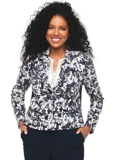 Blazer imprimé marine