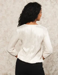 Blouse bijoux blanc