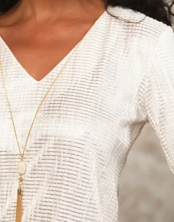 Blouse bijoux blanc