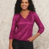 Blouse bijoux violet