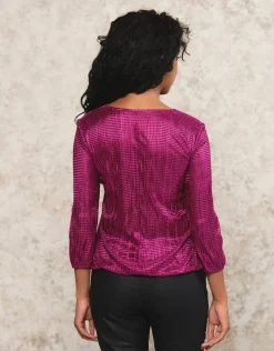Blouse bijoux violet