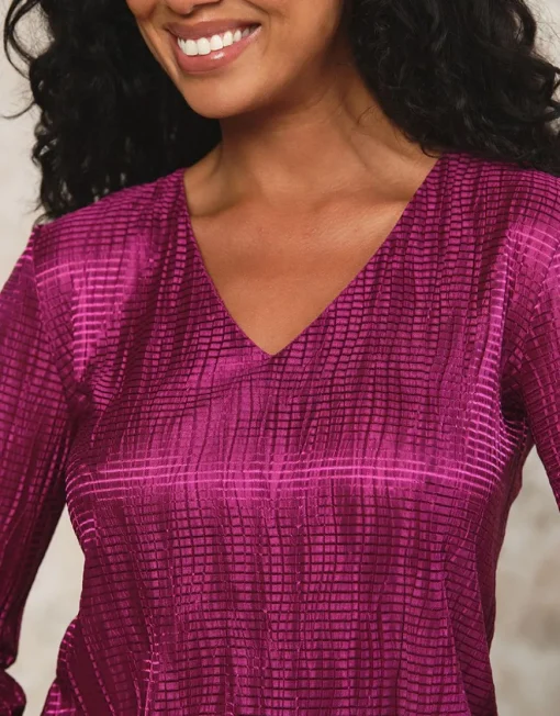 Blouse bijoux violet