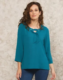 Blouse bleu chic