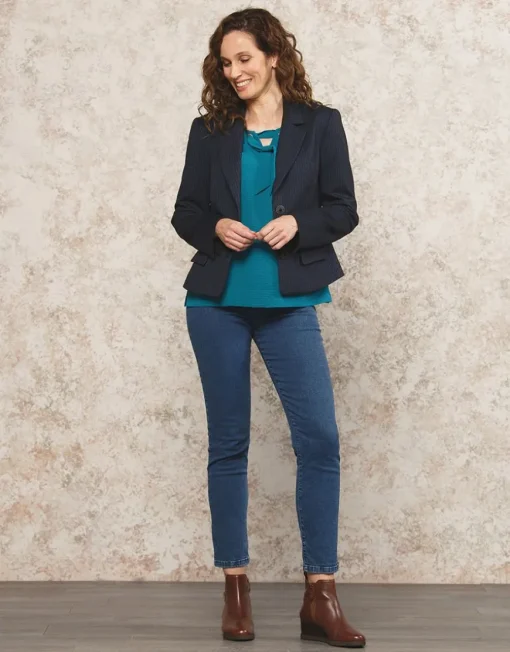 Blouse bleu chic