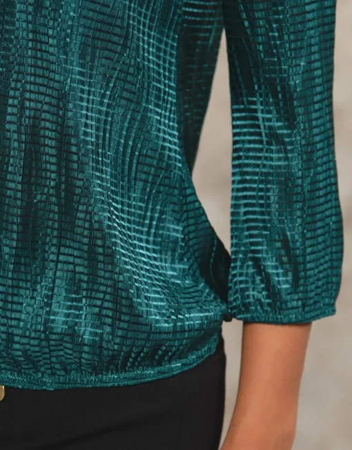 Blouse blousante satinée