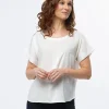 Blouse chic bi-matière