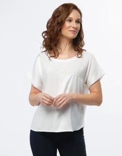 Blouse chic bi-matière