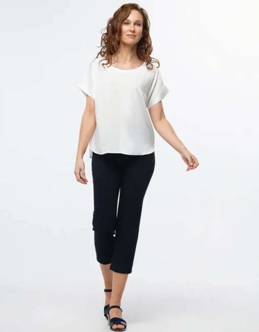Blouse chic bi-matière