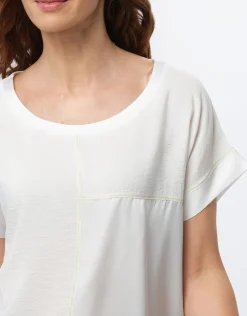 Blouse chic bi-matière