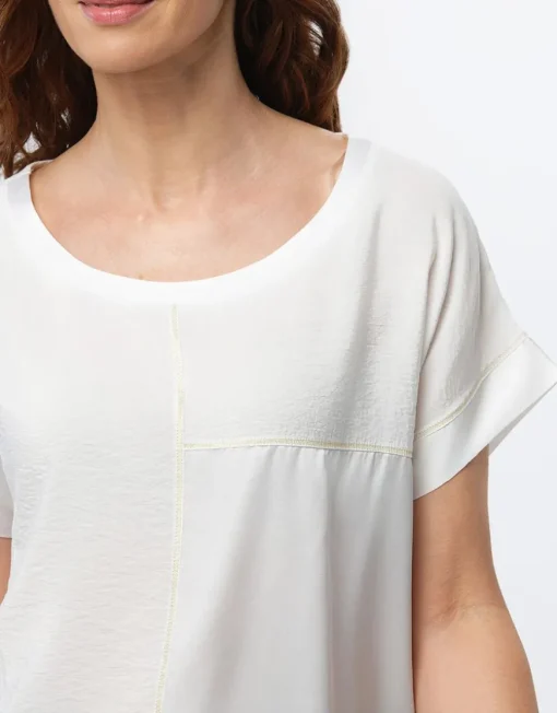 Blouse chic bi-matière
