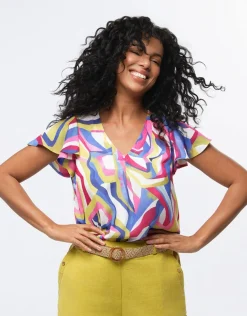 Blouse chic multicolore