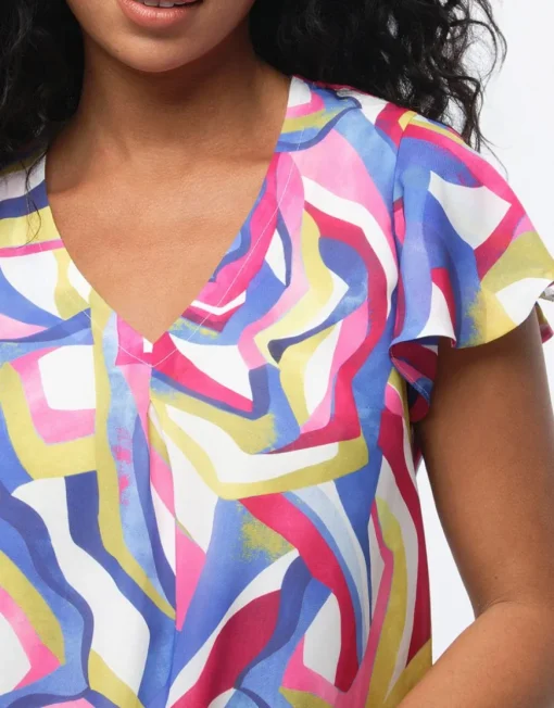 Blouse chic multicolore