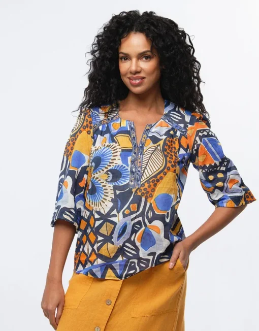 Blouse coton imprimé