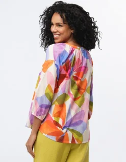 Blouse coton multicolore