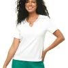 Blouse creponnée écru
