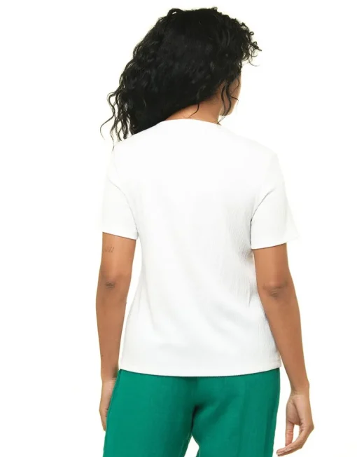 Blouse creponnée écru
