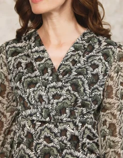 Blouse feuillage vert