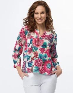 Blouse imprimé rose