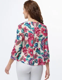 Blouse imprimé rose