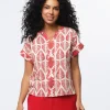 Blouse imprimé rouge