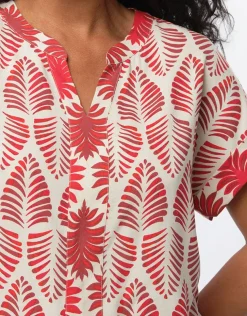 Blouse imprimé rouge