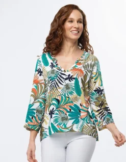 Blouse imprimé tropical