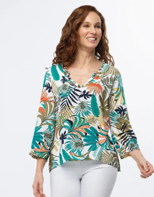 Blouse imprimé tropical
