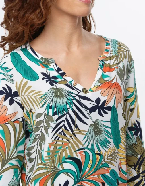 Blouse imprimé tropical