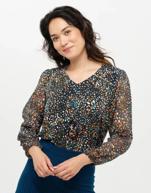 Blouse imprimée bijou
