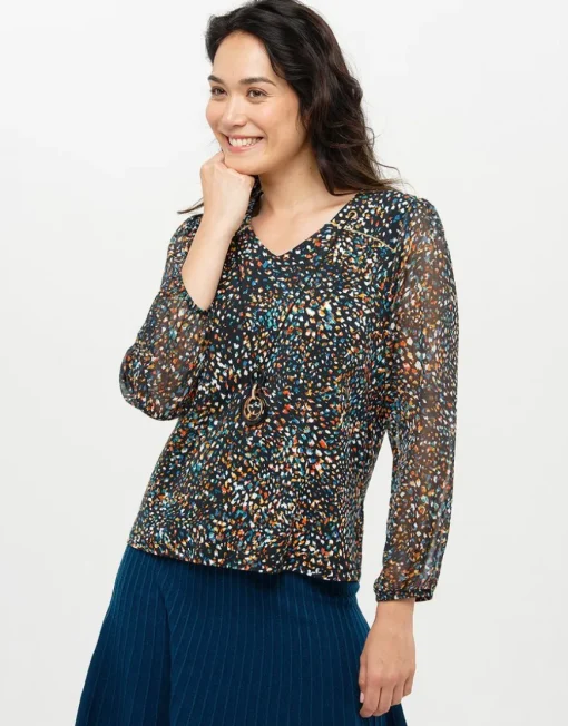 Blouse imprimée bijou