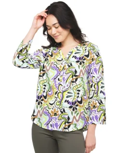 Blouse imprimée blanc