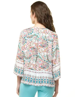 Blouse imprimée blanc
