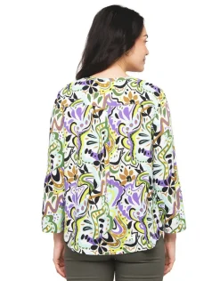 Blouse imprimée blanc