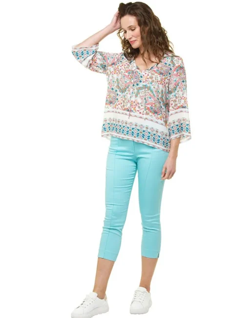 Blouse imprimée blanc