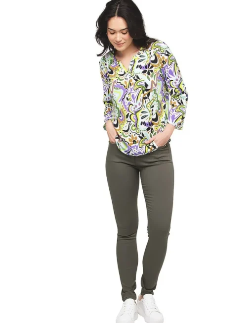 Blouse imprimée blanc