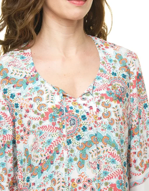 Blouse imprimée blanc