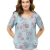 Blouse lyocell bleu ciel
