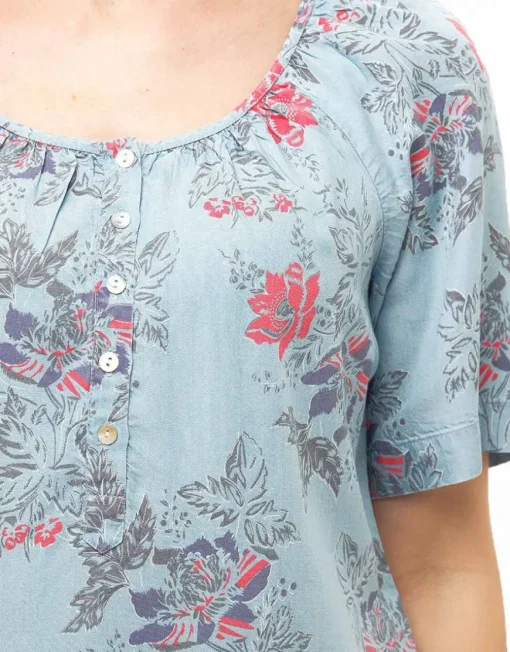 Blouse lyocell bleu ciel