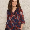Blouse orange fluide