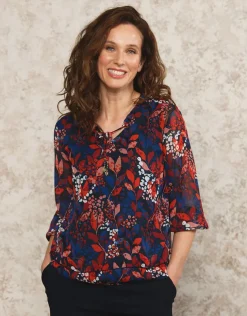 Blouse orange fluide