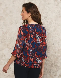 Blouse orange fluide