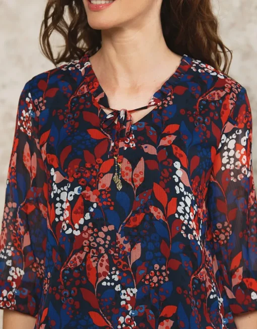 Blouse orange fluide