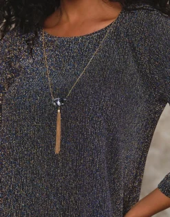 Blouse pailletée nuit