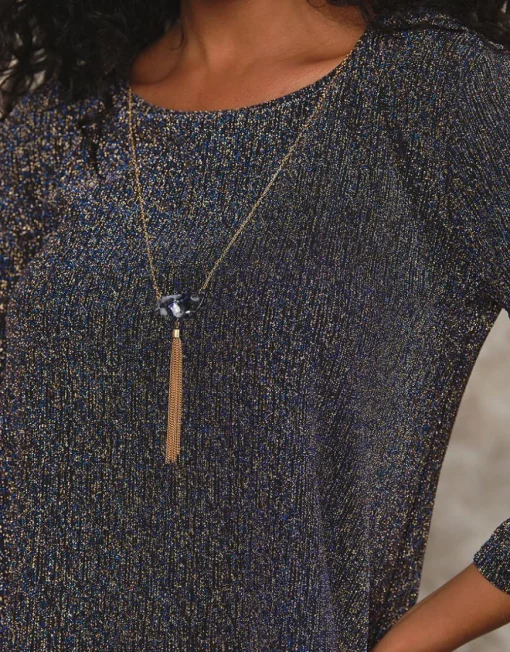 Blouse pailletée nuit