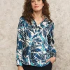 Blouse vareuse motif bleu