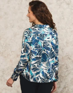 Blouse vareuse motif bleu